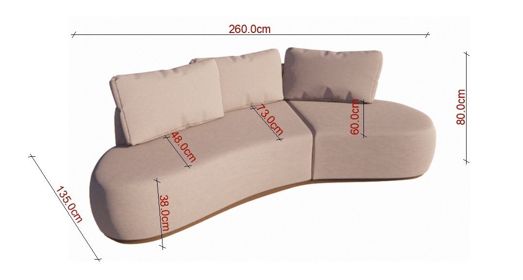 Möbeldreams Big-Sofa Big Sofa (4Sitzer) L427