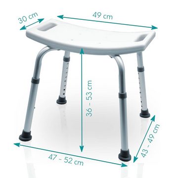 MOBILITY Plus+ Duschhocker, belastbar bis 136 kg, - höhenverstellbar - Duschsitz für Badezimmer - rutschfest & stabil