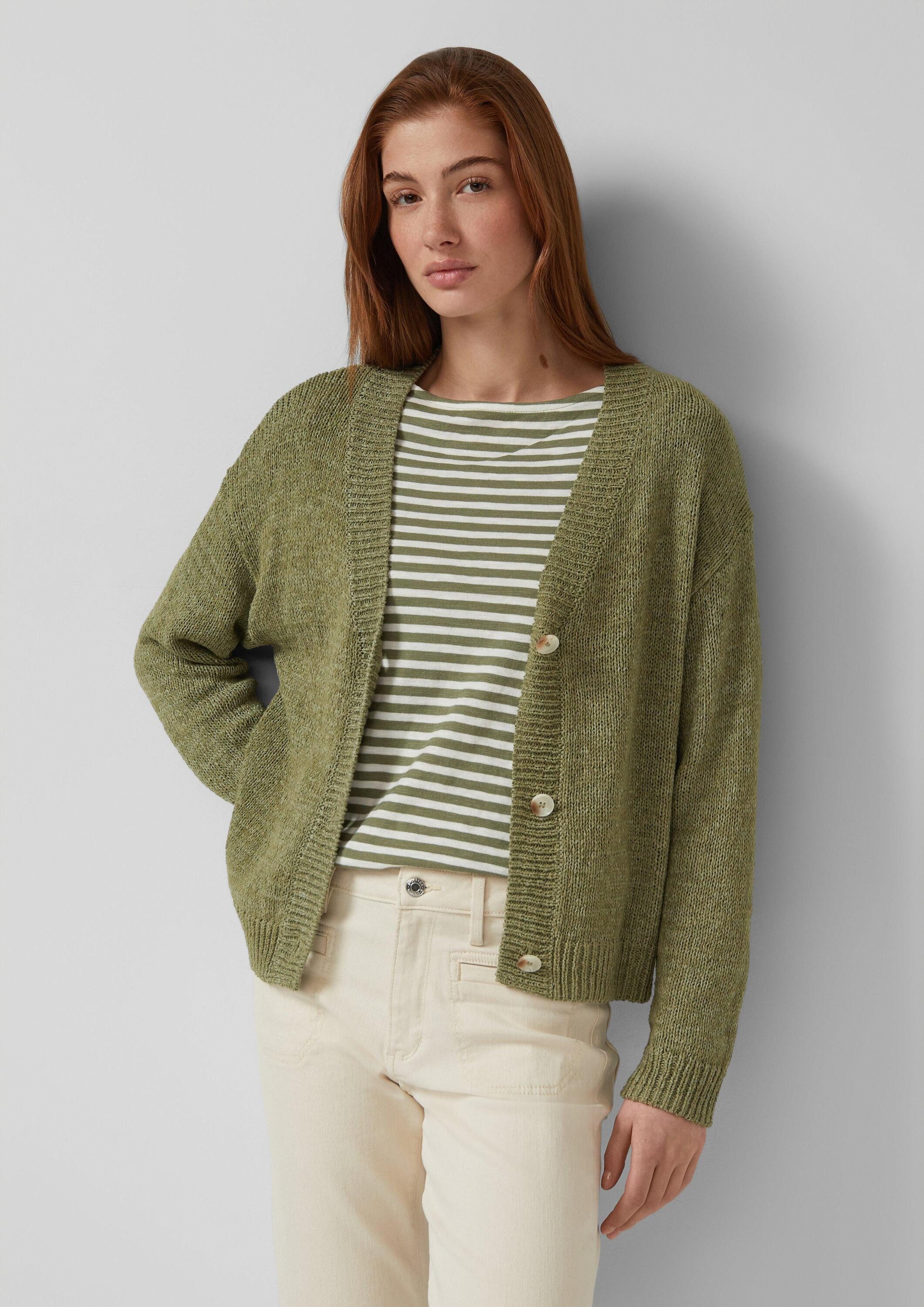 s.Oliver Cardigan Strickjacke Strickjacke aus Bändchengarn im Relaxed Fit