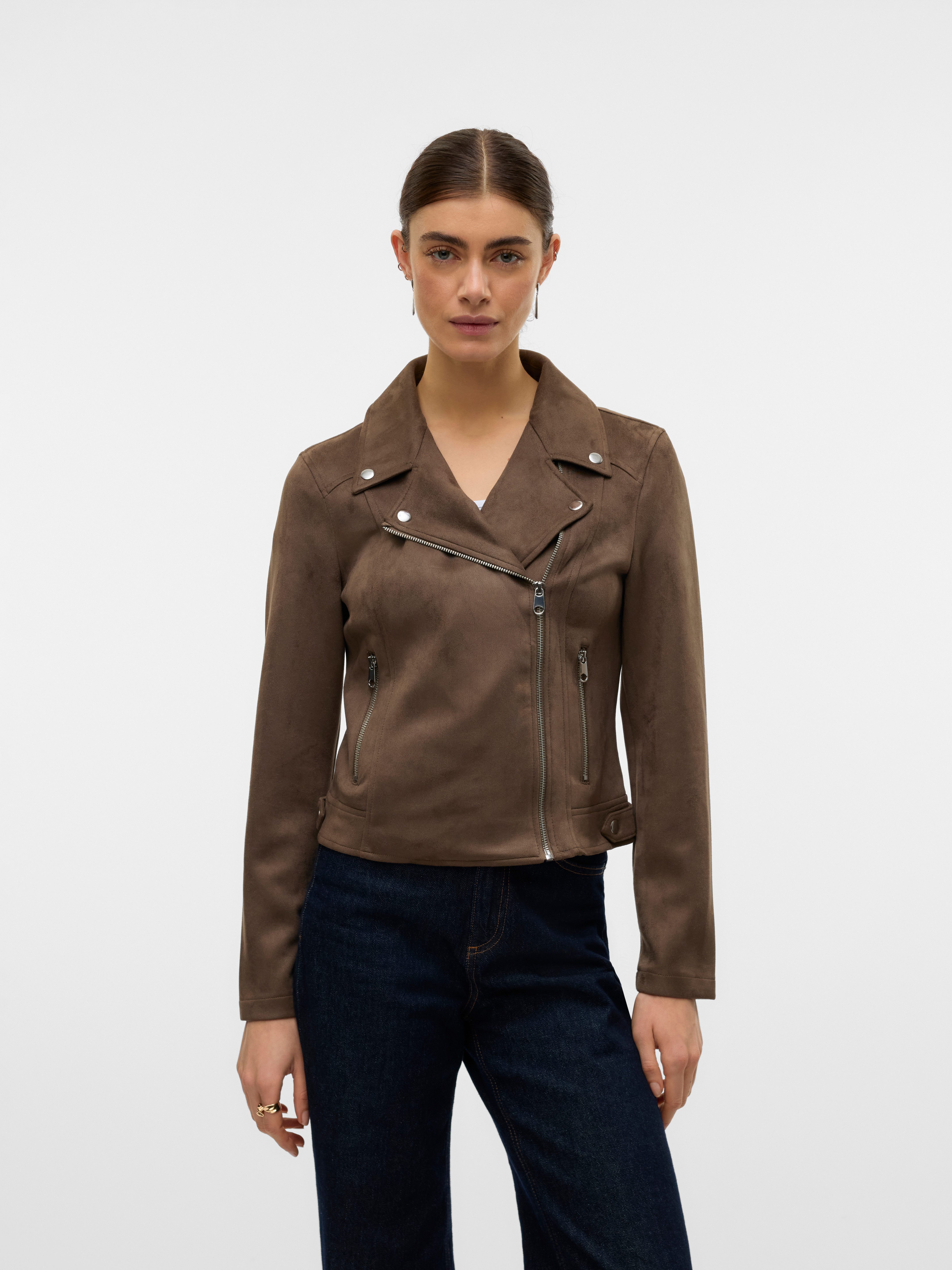 Vero Moda Bikerjacke VMJOSE SHORT FAUX SUEDE JACKET GA NOOS mit asymetrisch günstig online kaufen