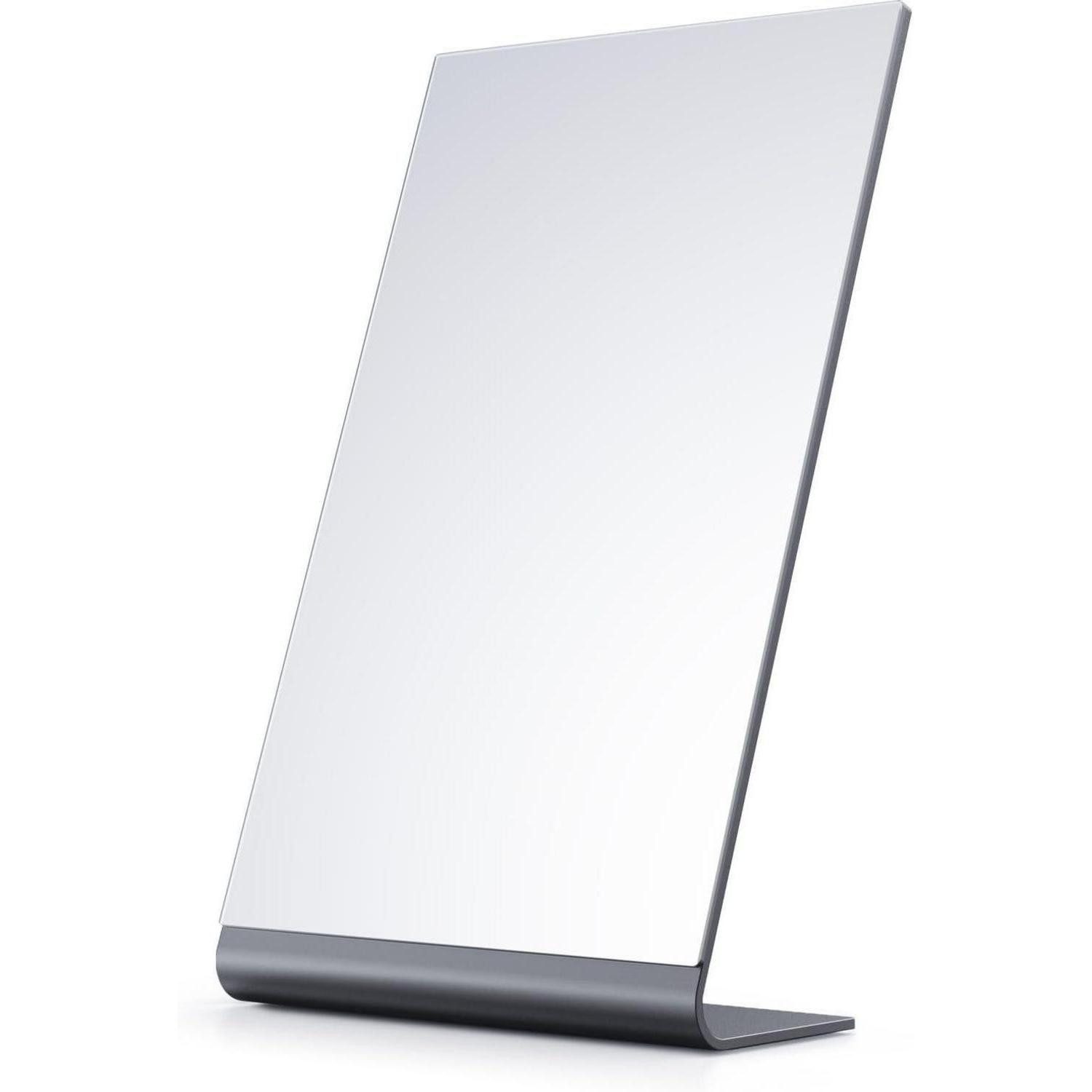 Badaccessoire-Set Kosmetikspiegel Make-up Aluminium Tischspiegel 30cm Silber