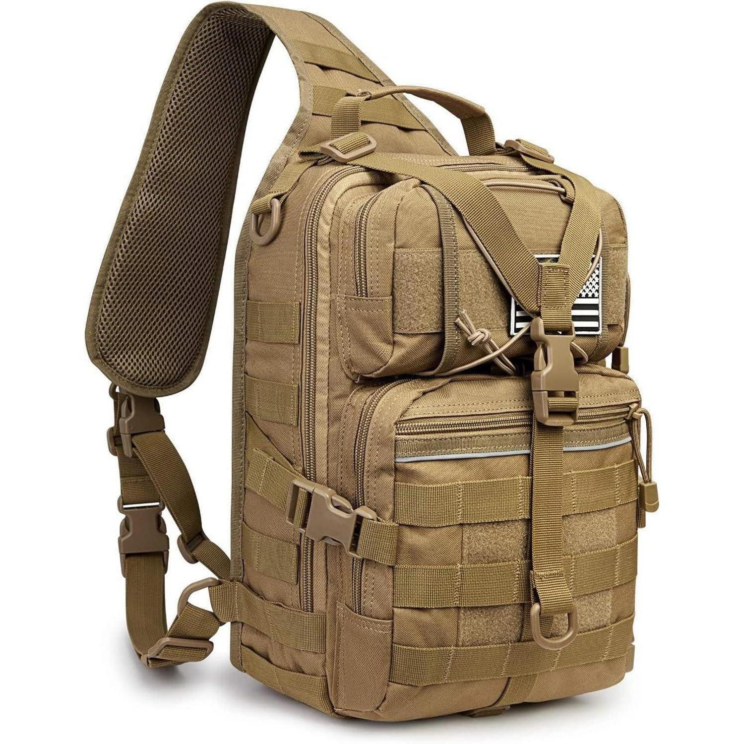 Umhängetasche Taktischer Sling Rucksack Groß Militär Schultertasche Outdoor Camping
