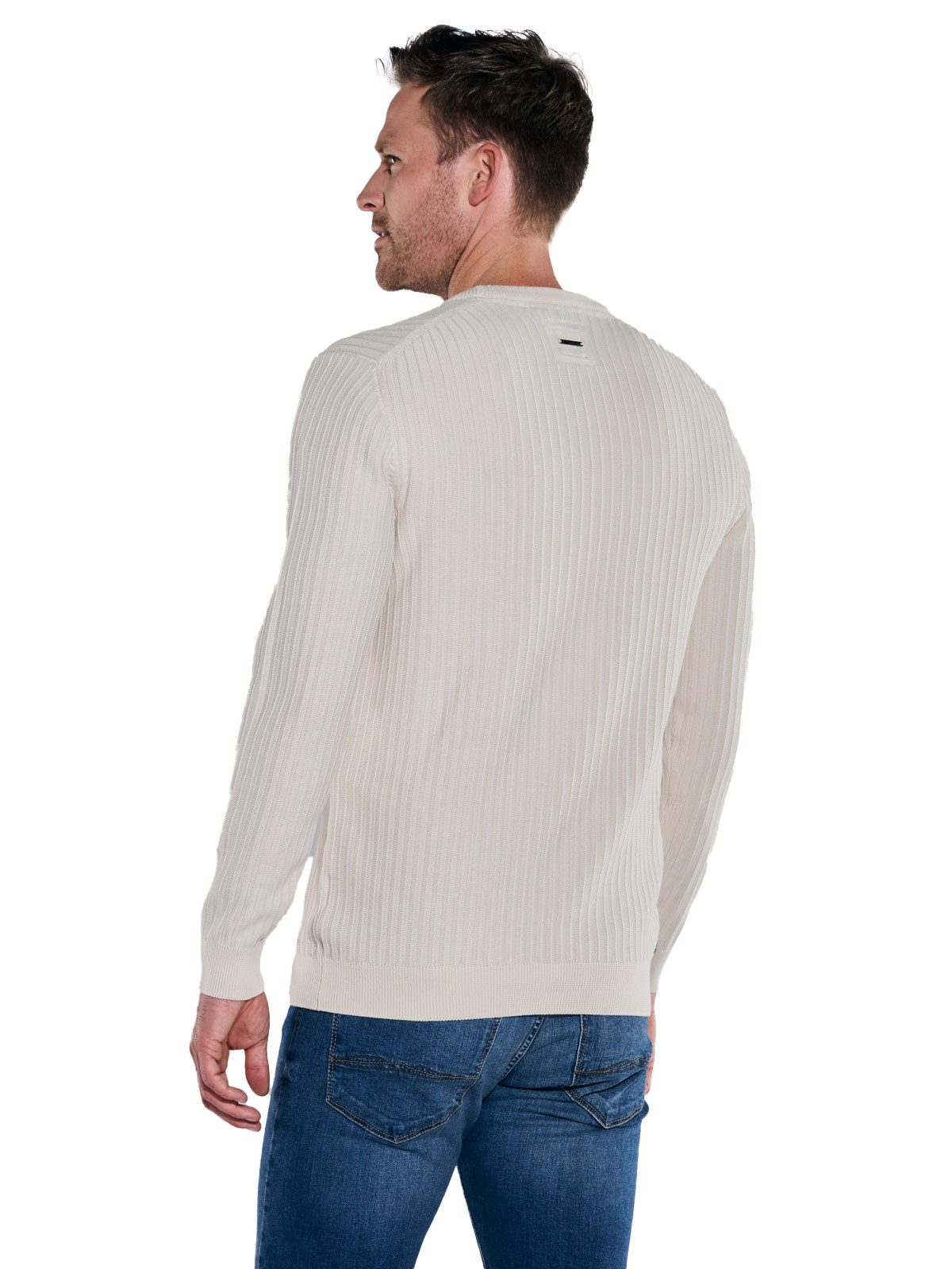 Engbers Herren Pullover Rundhals, Creme