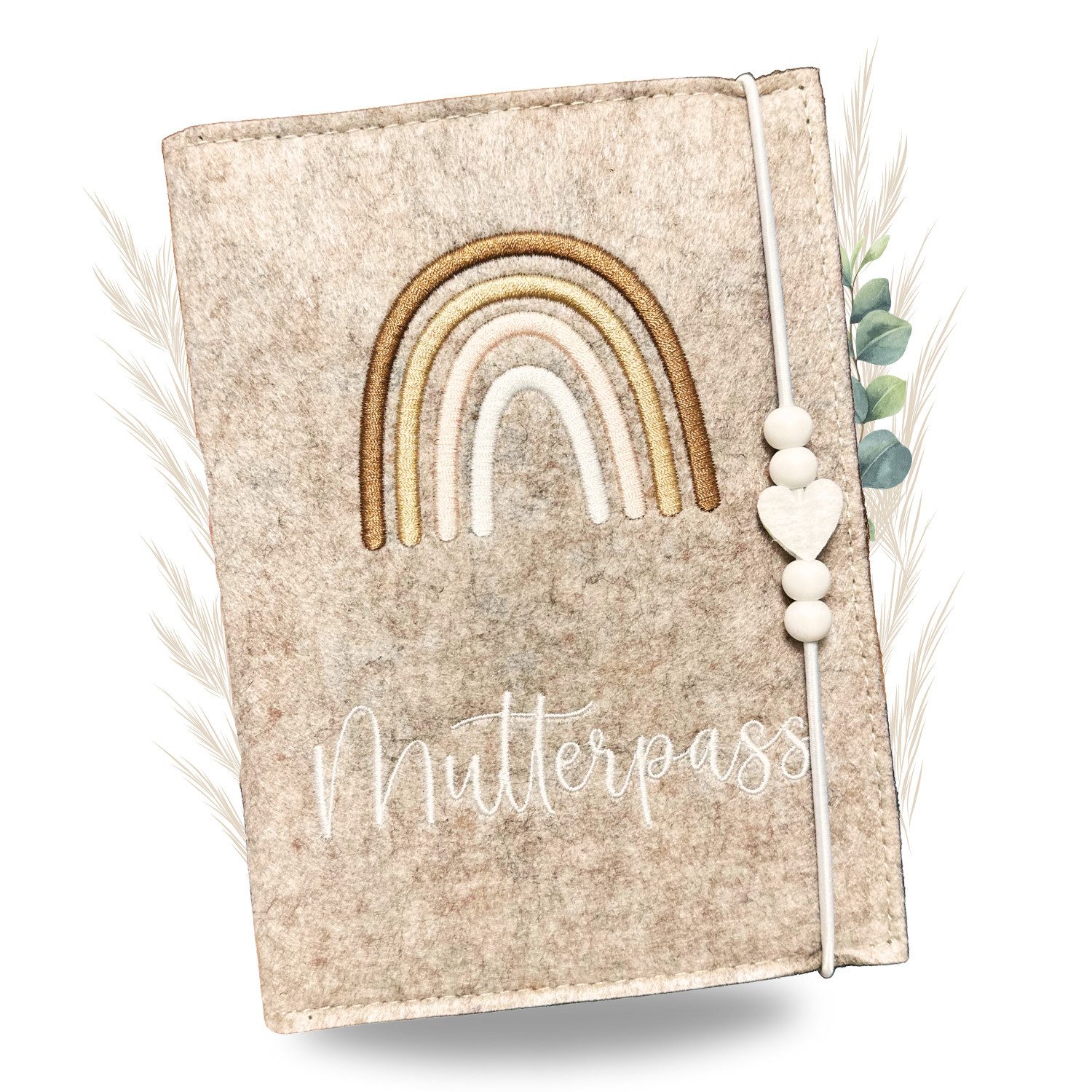 Malino Mutterpass-Hülle Mutterpass-Hülle Mutterpasshülle Beige, Schutzhülle für Mutterpass