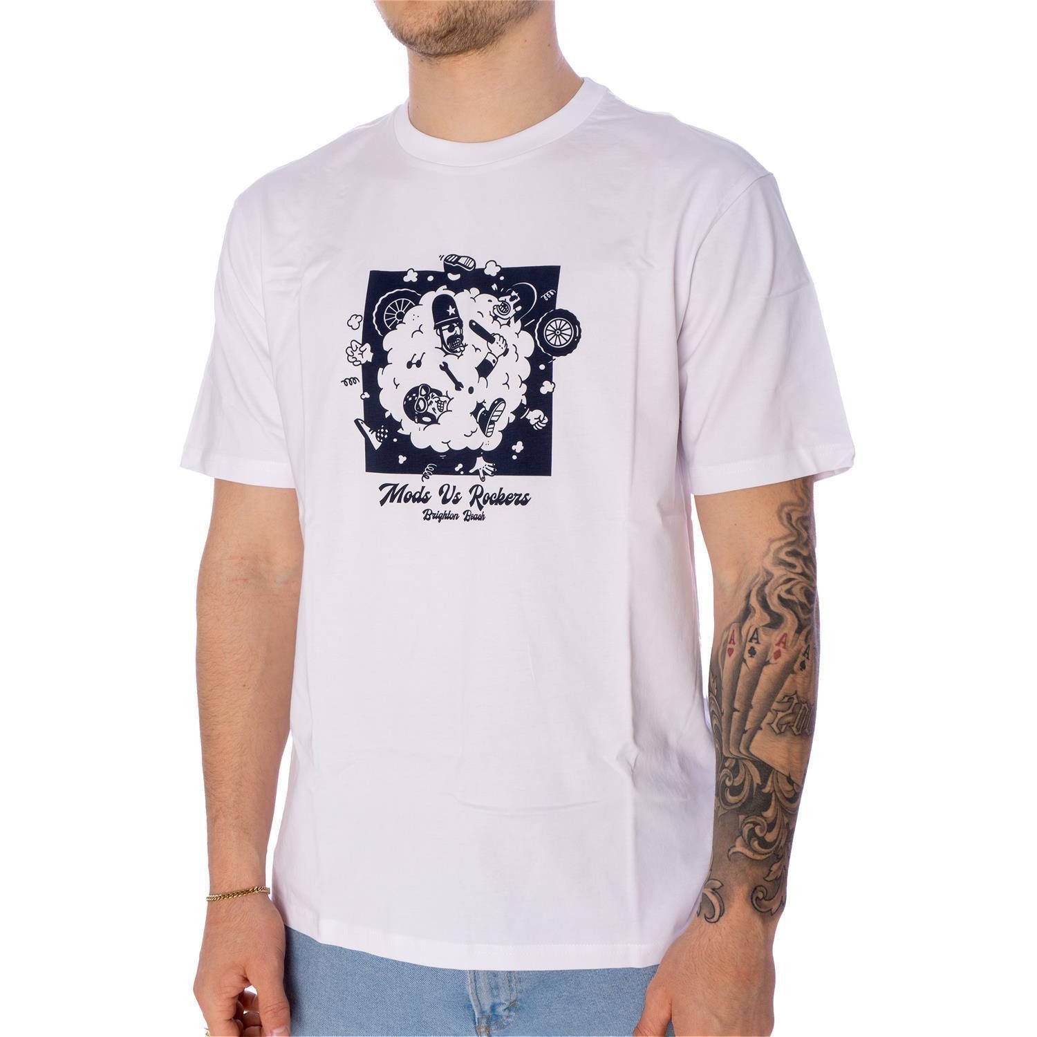 Ben Sherman T-Shirt T-Shirt Ben Sherman Mods V Rockers (1-tlg) Großer "Mods V Rockers" Design-Print auf Vorderseite