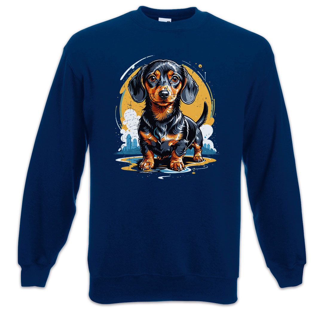 Urban Backwoods Sweatshirt Sweet Dackel Art Sweatshirt Dachshund Teckel Hund Dog Kurzhaar Breed (1-tlg) Pet Rasse Züchter Fan