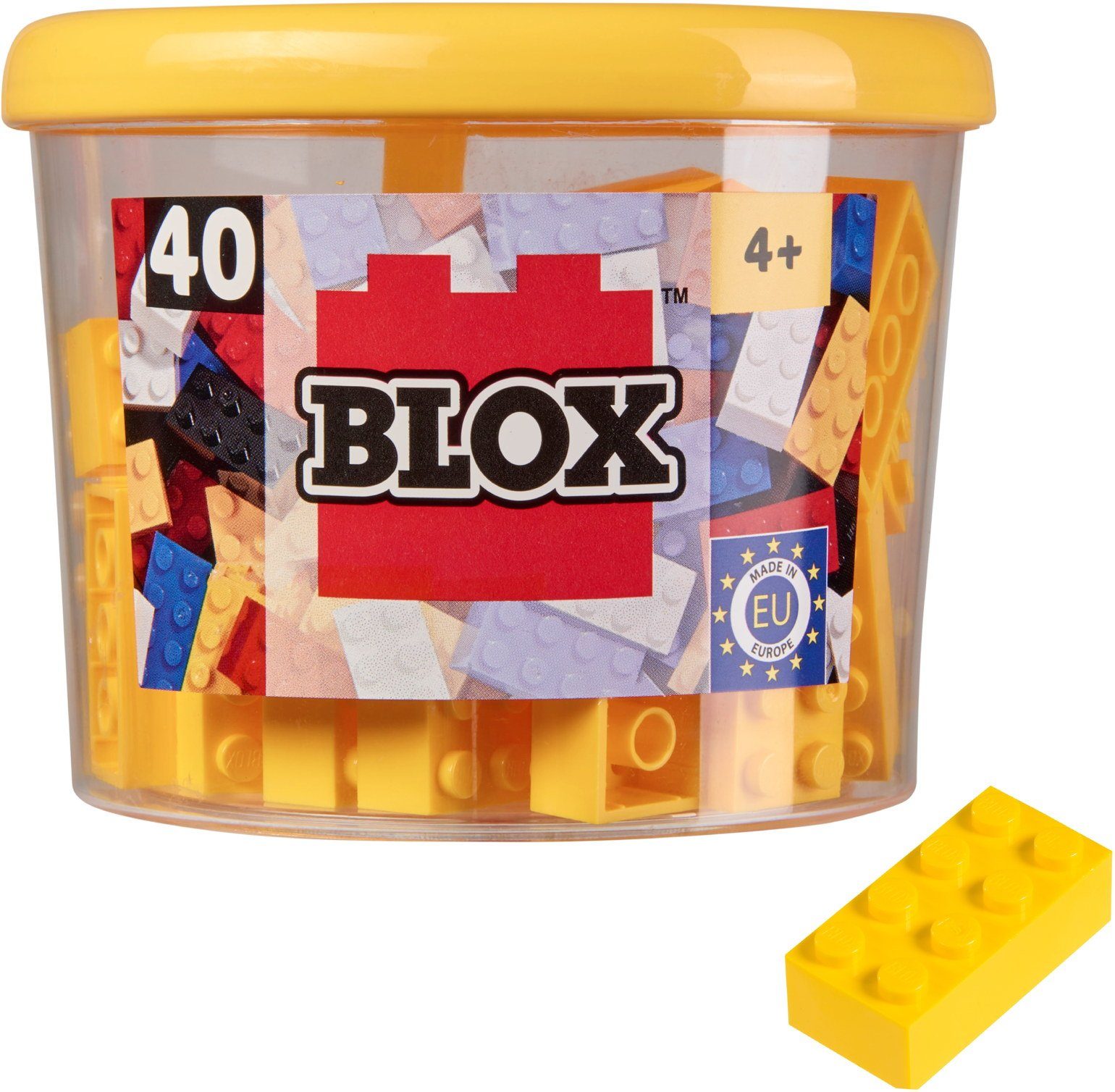 SIMBA Spielbausteine Konstruktionsspielzeug Bausteine Blox 40 Teile 8er gelb 104118857