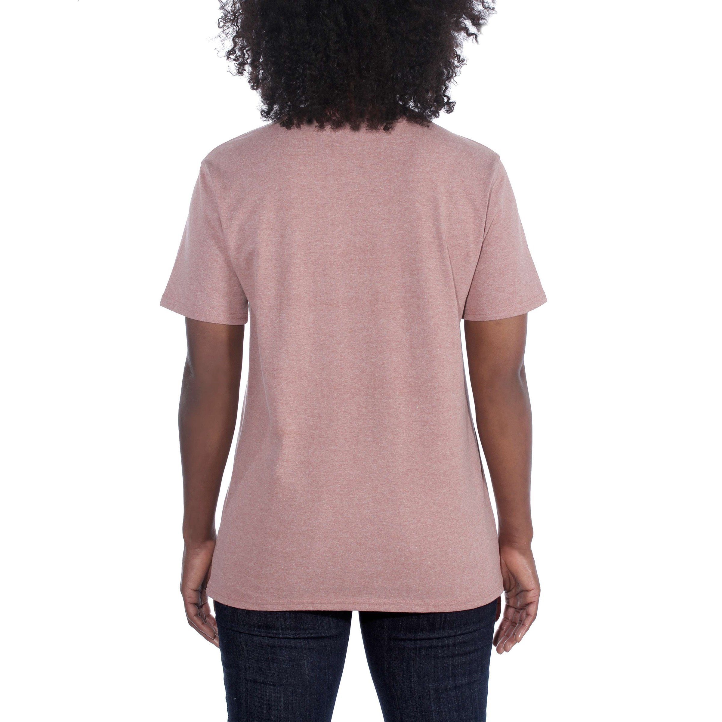 Damen T-Shirt Loose blackberry Short-Sleeve Adult Carhartt T-Shirt Heavyweight Pocket Fit Carhartt heather