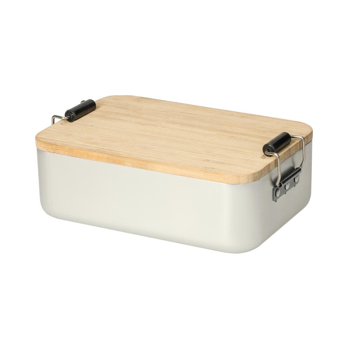 elasto Lunchbox Lunchbox mit Holzdeckel - Brotdose für Kinder & Erwachsene