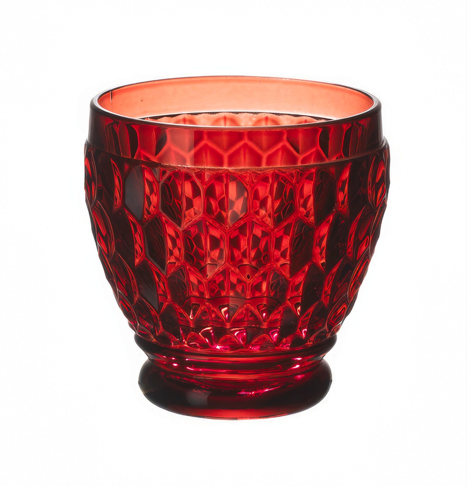 Villeroy & Boch Schnapsglas Boston Coloured, Kristallglas, Spülmaschinengeeignet, Rot, Coloured red, H: 6.3cm