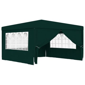 DOTMALL Partyzelt Profi-Partyzelt mit Seitenwänden 4×4 m Grün 90 g/m²