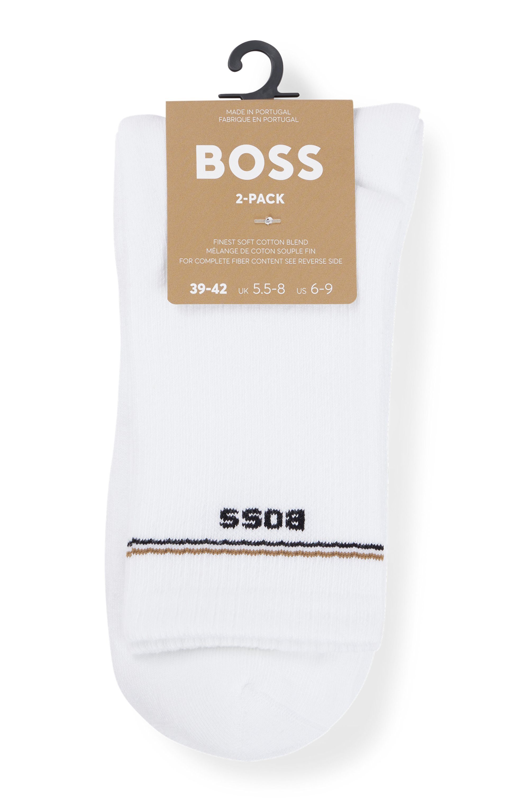BOSS Socken 2P QS Iconic CC W (Packung, 2-Paar, 2er) mit BOSS-Logoschriftzug