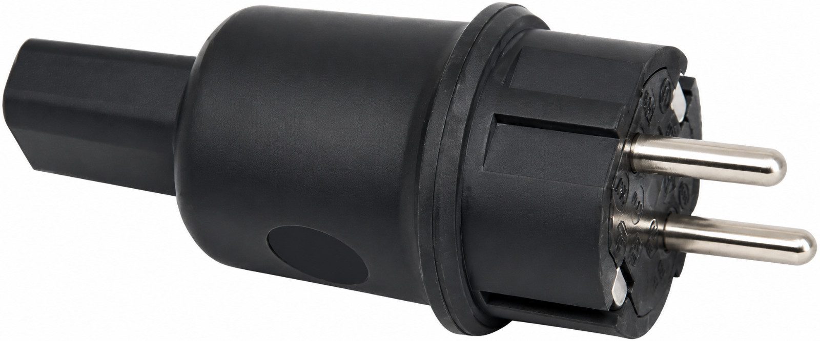 Kopp Schalter Schuko Gummi Schutzkontaktstecker Gummistecker Illuminationsleitungen (Einzelsteckdose), Schutzkontakt Illuminationsleitung Kabelstecker Stromstecker