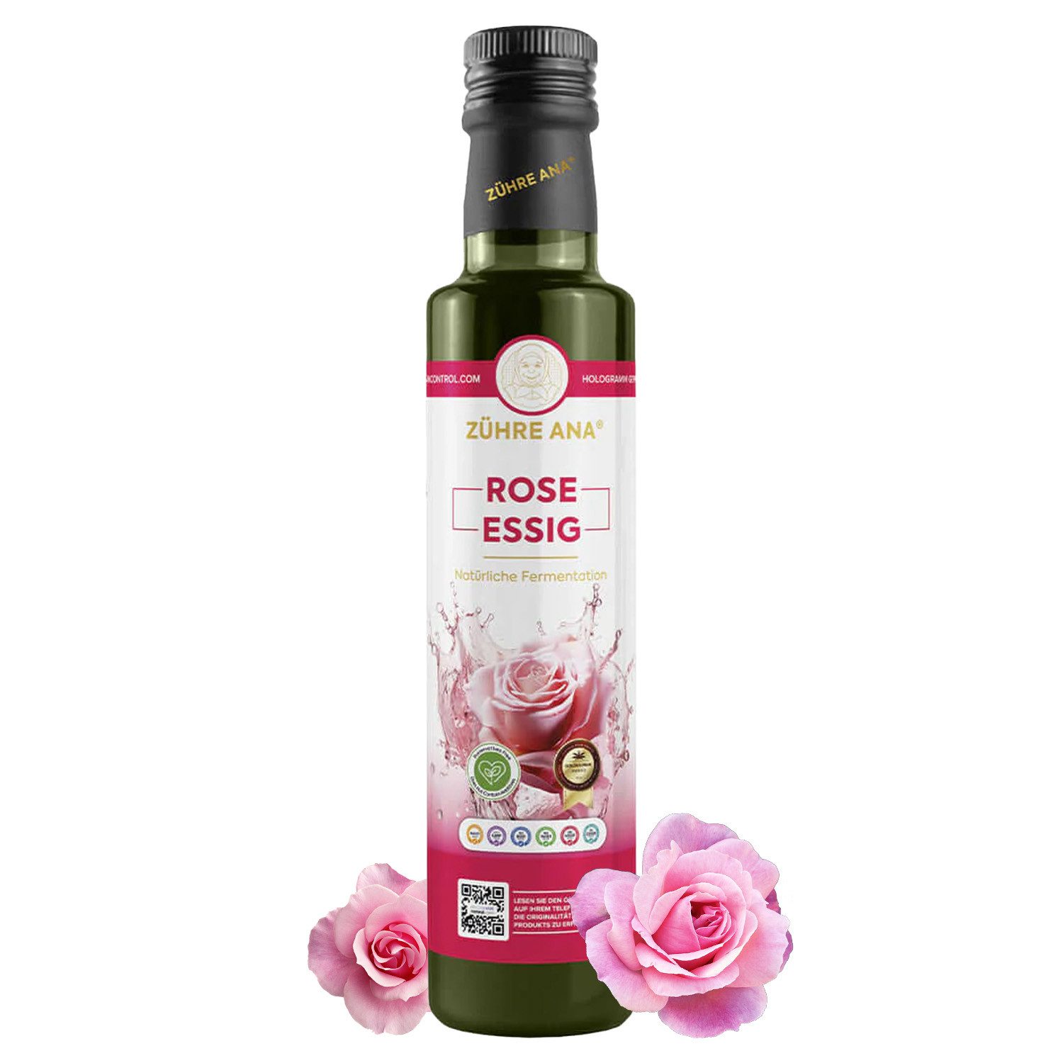 Zühre Ana® Essig Rosenessig-Natürlich fermentiert 500 ml, 500 ml