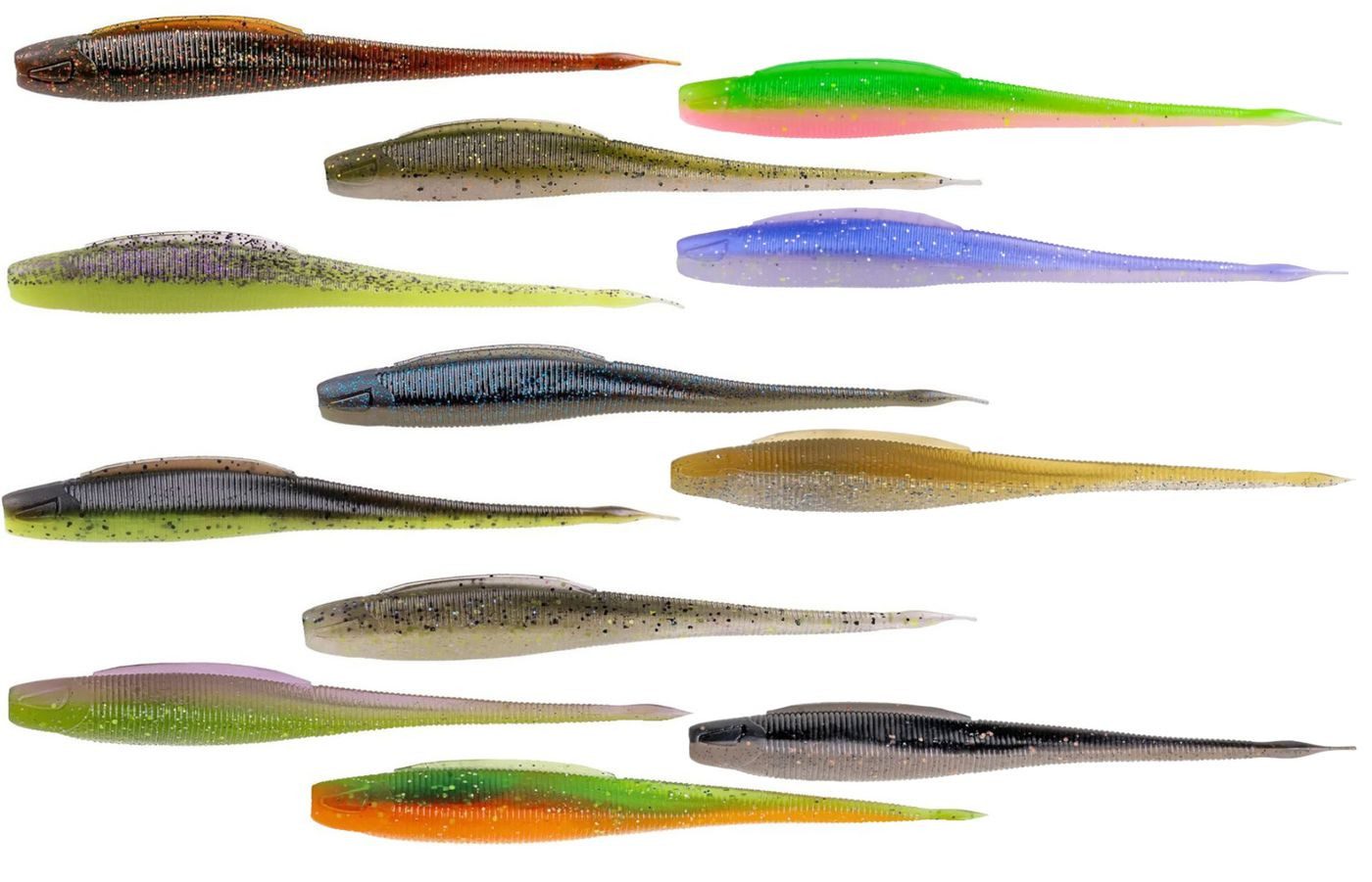 Zeck Fishing Kunstköder Zeck Barsch Alarm BA Shaky Stick 8cm - 9 Gummiköder