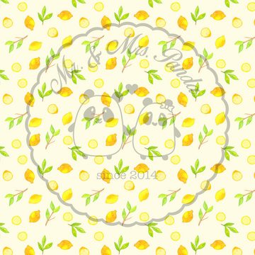 Mr. & Mrs. Panda Tasse Frische Zitronen - Gelb - Geschenk, Zitrusfrüchte Muster, Teebecher, Keramik, Langlebige Designs