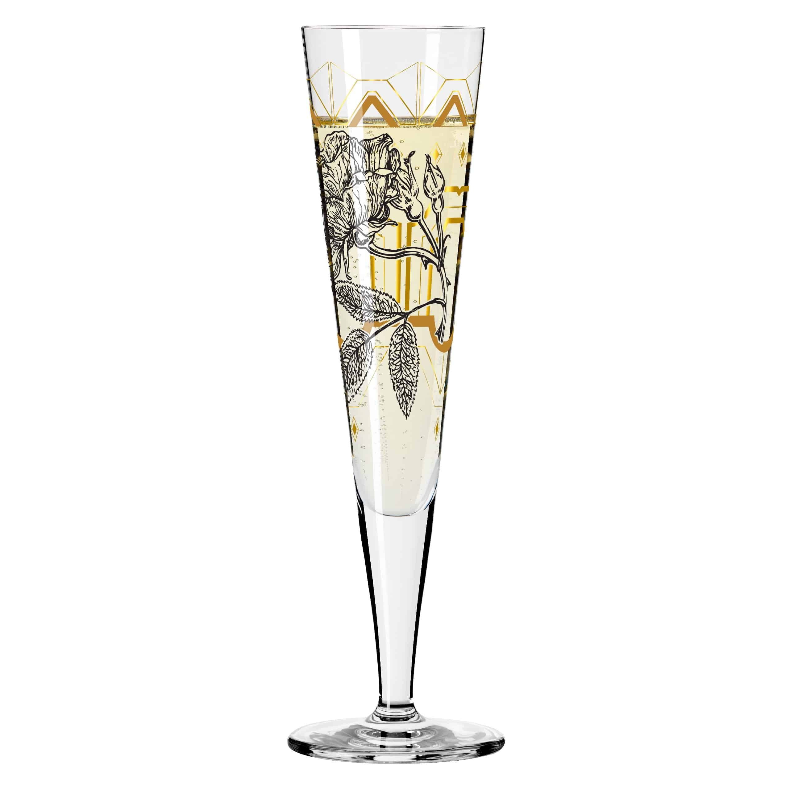 Ritzenhoff Champagnerglas Goldnacht, Kristallglas