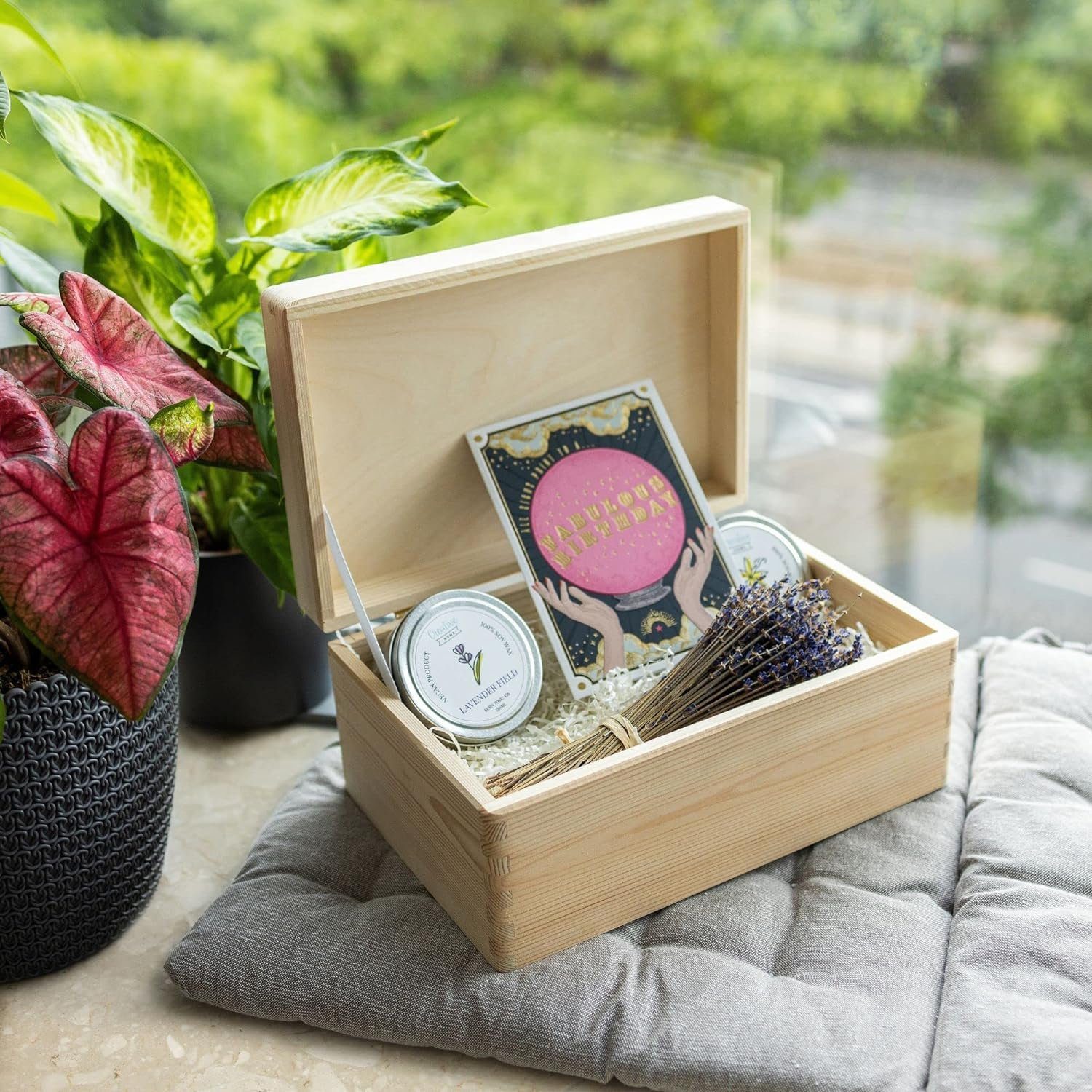 Creative Deco Holzkiste mit Deckel Groß Erinnerungsbox Baby Holzbox 30 x 20 x 14 cm, mit Scharnieren