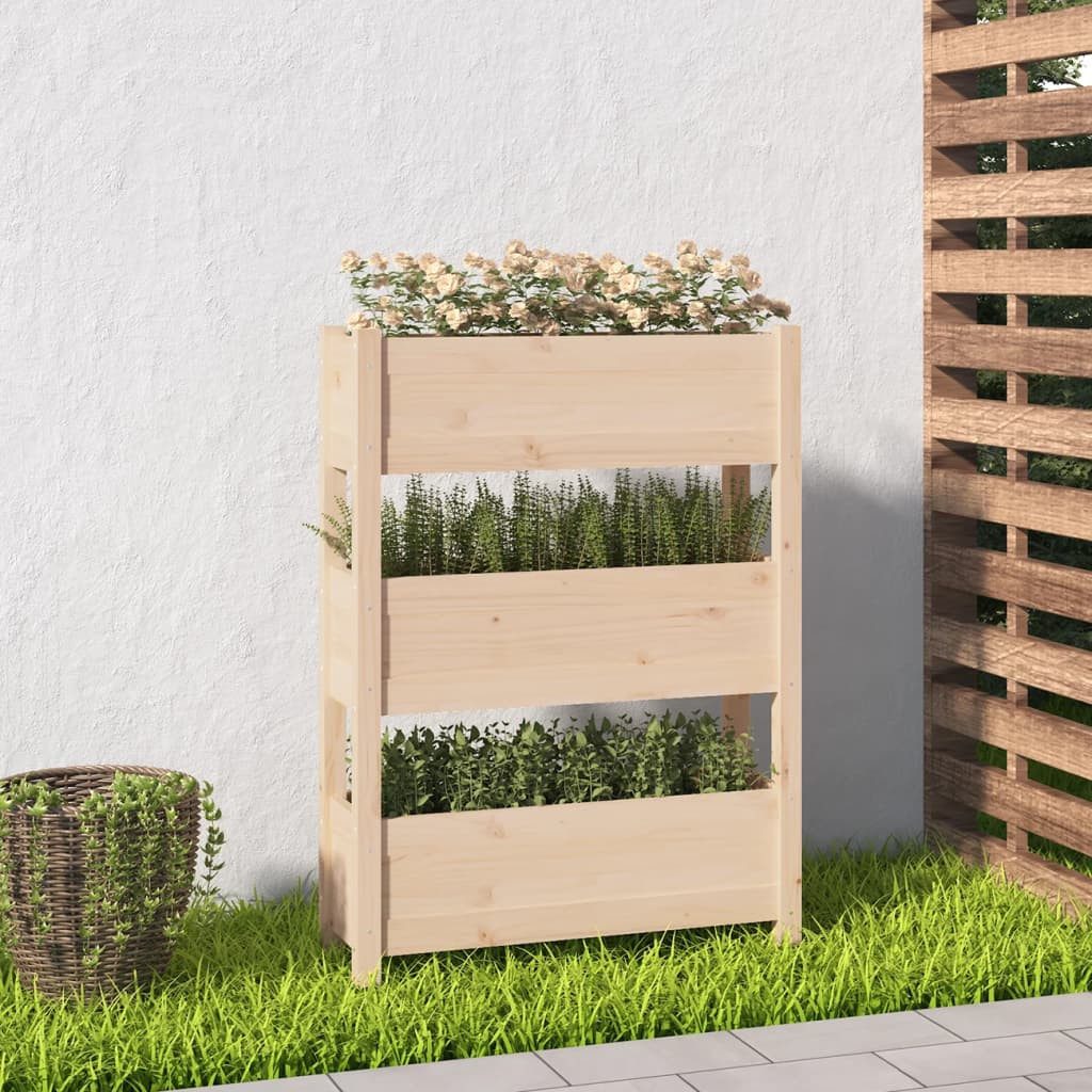 vidaXL Blumentopf Pflanzkübel 77x25x104,5 cm Massivholz Kiefer (1 St)