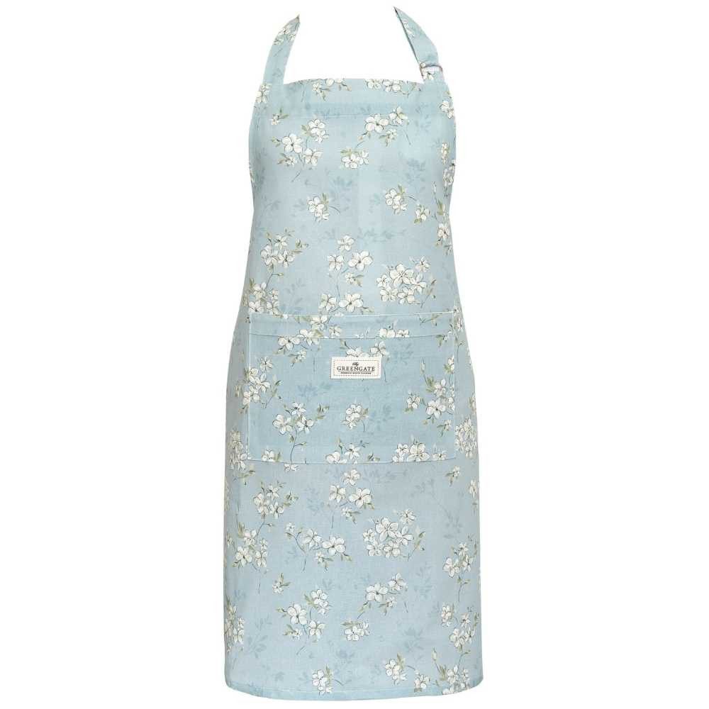 Greengate Kochschürze Greengate Schürze AUBREY ICE BLUE Blau mit Blumen