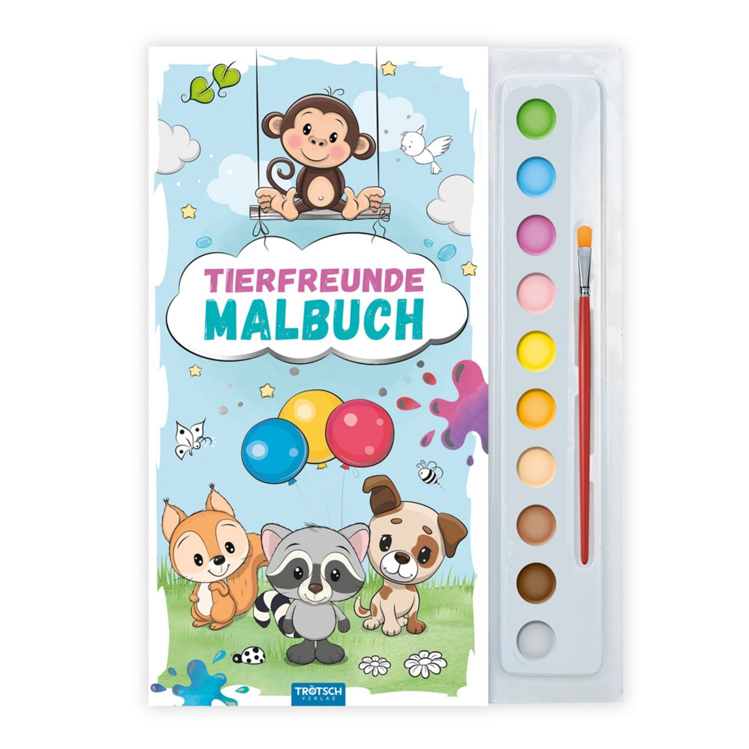 TRÖTSCH - Malbuch mit Tuschkasten Tierfreunde / diverse
