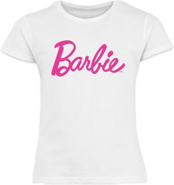 Shirtracer T-Shirt Barbie Logo Schriftzug Barbie Mädchen