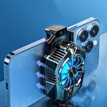 GelldG CPU Kühler Universal Handy Kühler mit Zwei Kühlmodi von 4 bis 6,7 Zoll