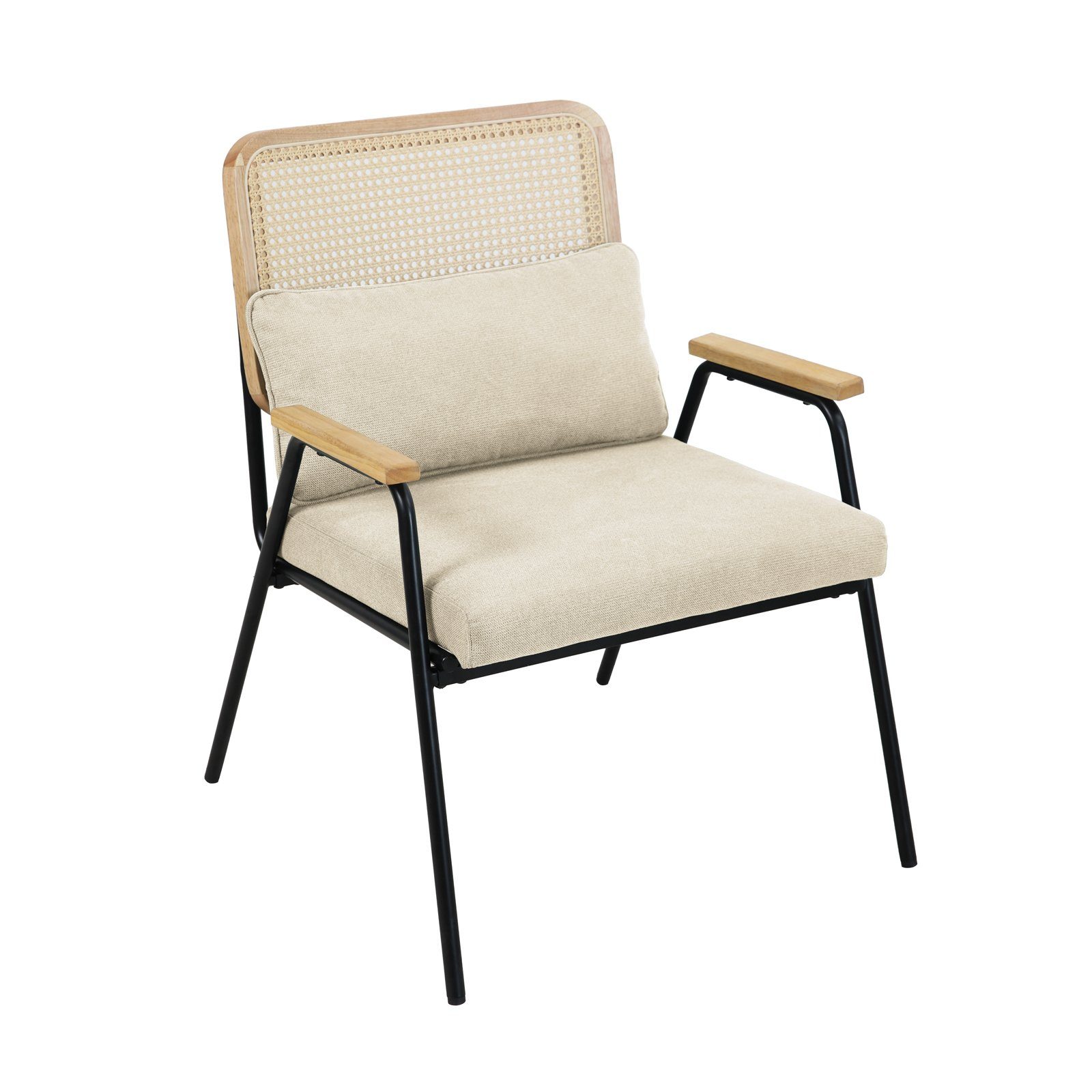 SVITA Loungesessel THEA, Loungestuhl,Holzdesign,Metallbeine,Braun günstig online kaufen