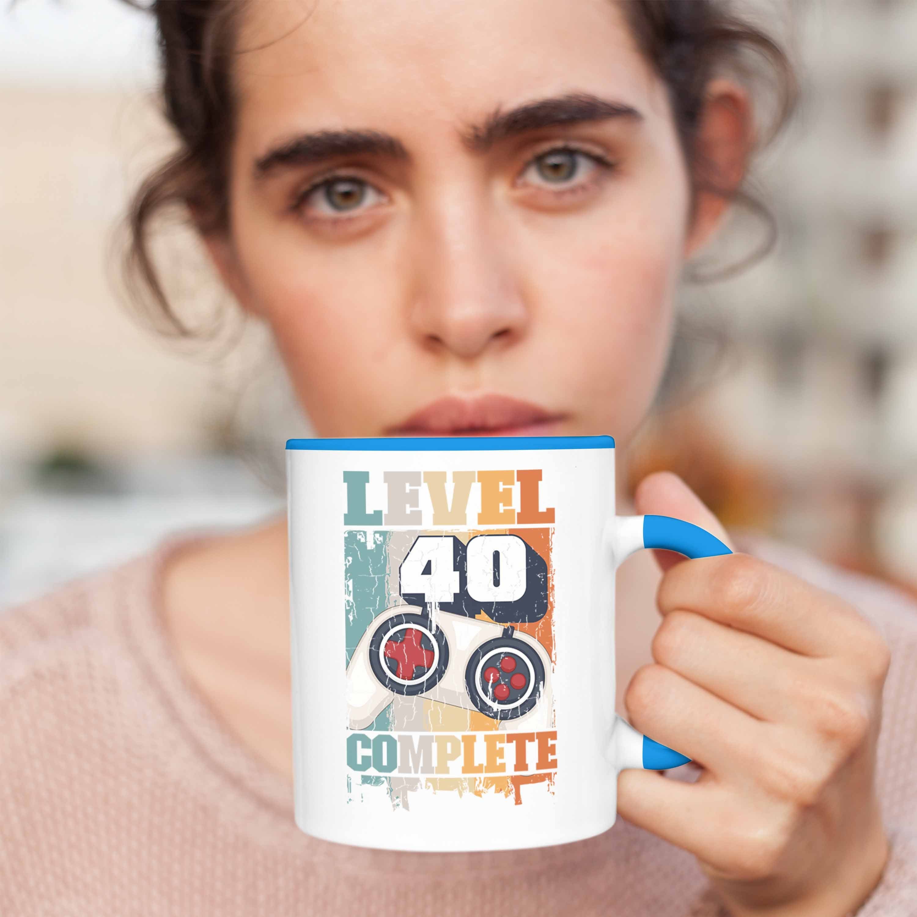 Blau 40. Lustig 40er Geschenk Trendation Gamer Tasse Tasse Vater Geschenkidee Geschenke Männer - Mann Trendation Geburtstag 40 Mutter