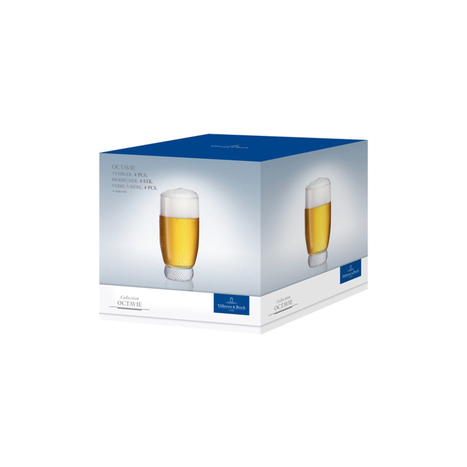 Villeroy & Boch Bierglas Octavie Biergläser 385 ml 4er Set, 4-tlg., Glas