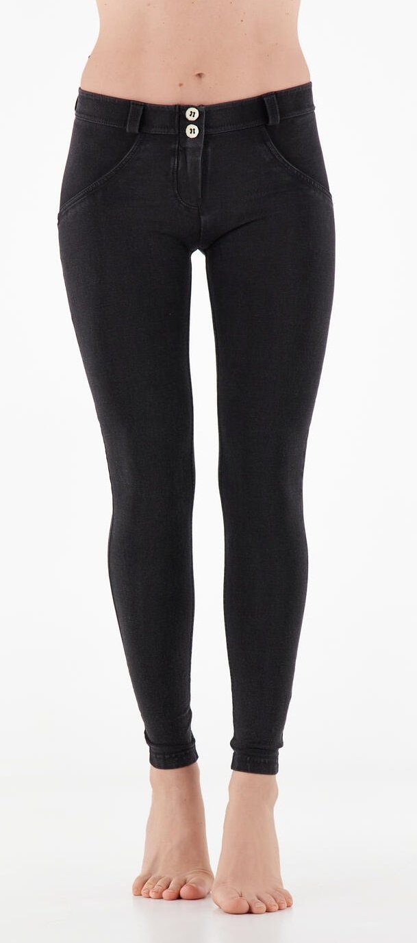 Freddy Jeggings WR.UP® Damen Push-Up Jeans Regular Waist Super Skinny - Schwarz