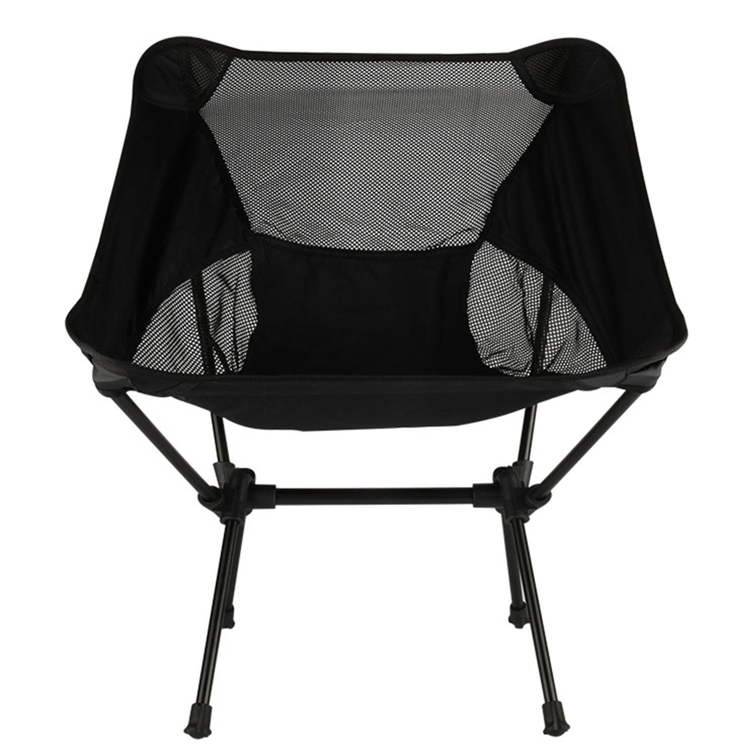 MAGICSHE Klappstuhl Camping Stuhl, ultra leichter Stuhl im Freien, Reise Stuhl, Faltbar, Tragfähigkeit 120 kg, Picknick, Outdoor schwarz