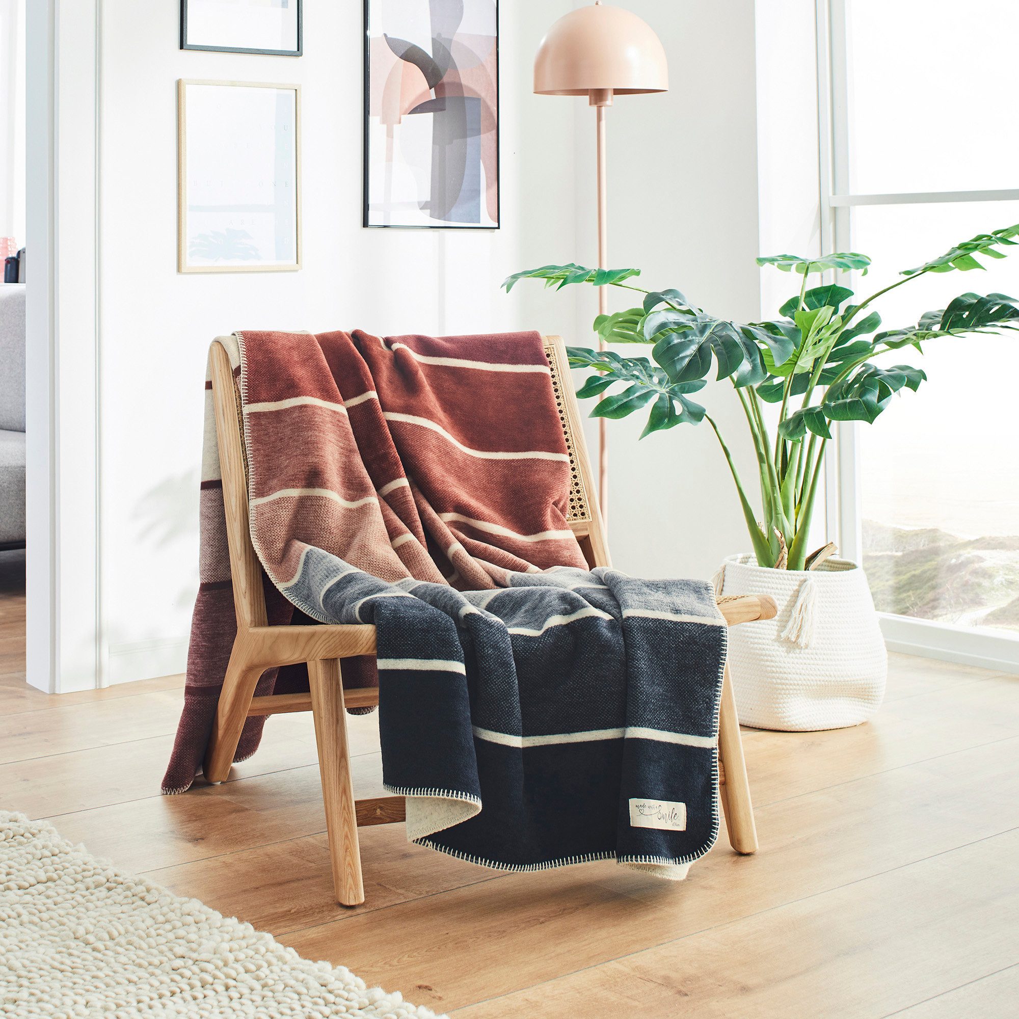 Wohndecke Wohndecke, s.Oliver, Baumwollmischung Streifen günstig online kaufen