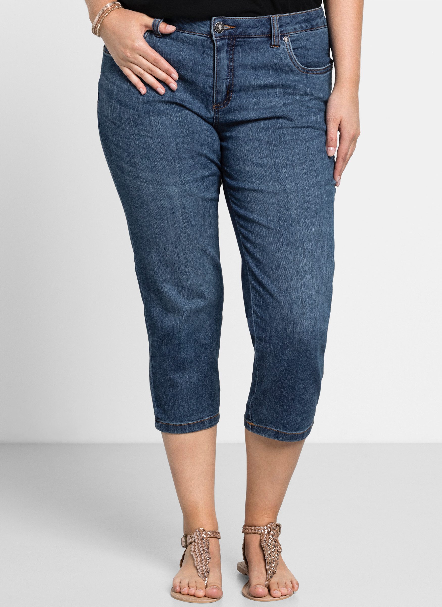 Sheego Jeansshorts Caprijeans günstig online kaufen