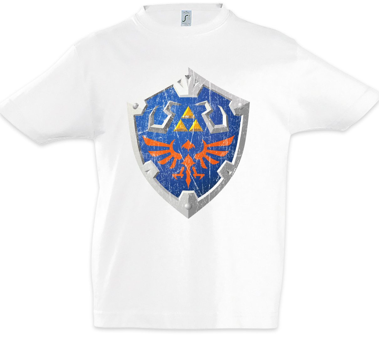 Print-Shirt Hylian Shield Kinder T-Shirt Zelda Game Gamer PC Gaming Triforce Link