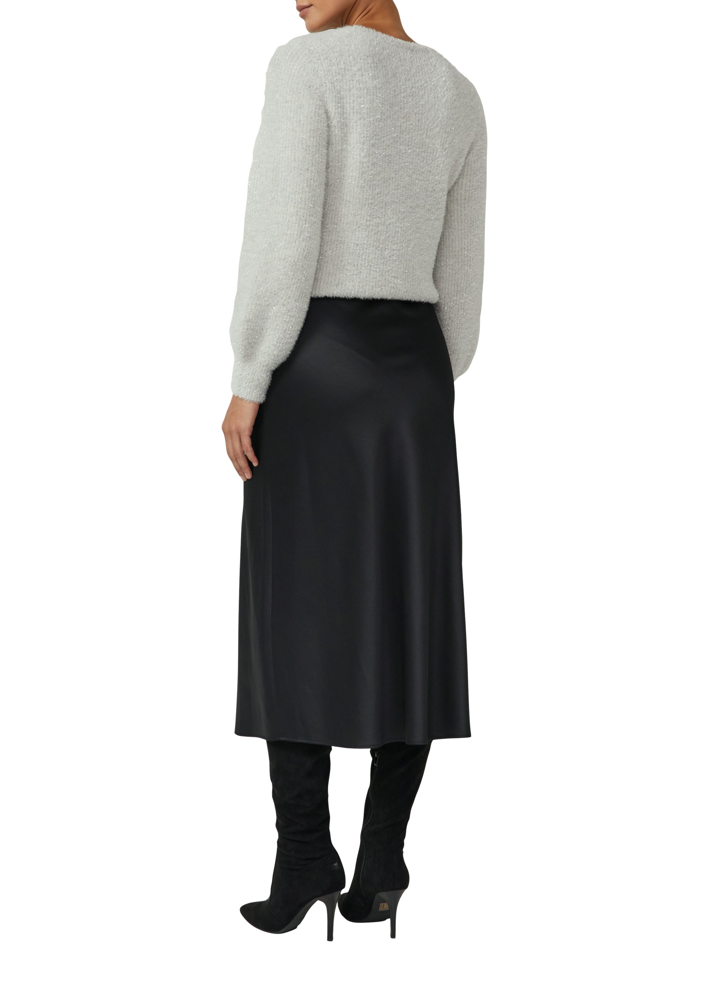 s.Oliver BLACK LABEL Maxirock aus fließendem Stoff