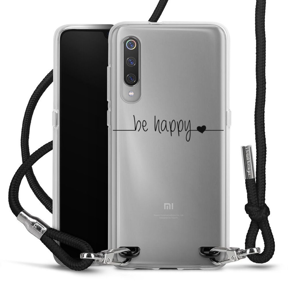 DeinDesign Handyhülle »be happy transparent« Xiaomi Mi 9, Handykette, Hülle  mit Band, Case zum Umhängen, Cover mit Kette Statement Glück Motiv ohne  Hintergrund online kaufen | OTTO