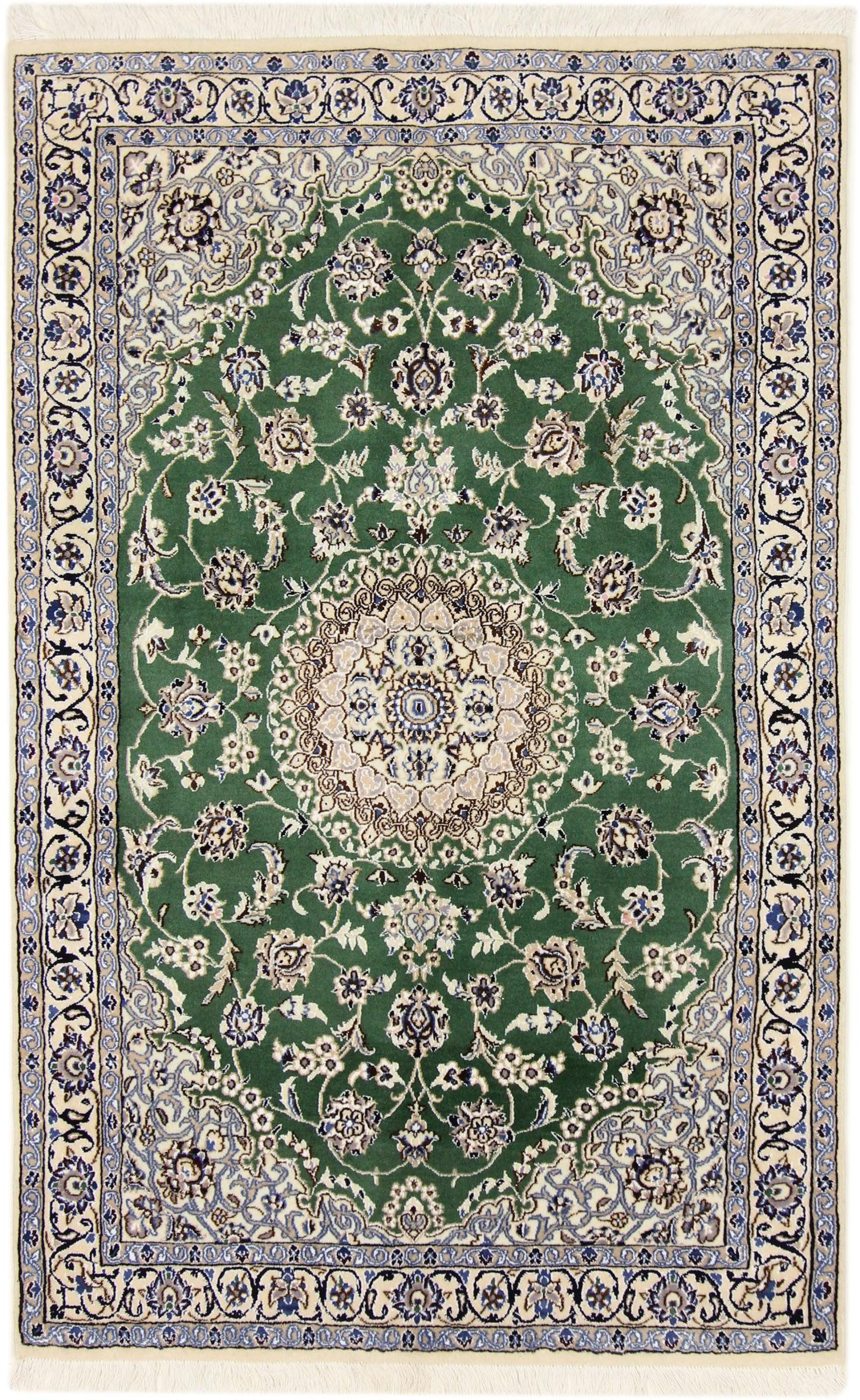 Nain Trading Orientteppich Nain 9La 114x181 Handgeknüpfter Orientteppich / Perserteppich, rechteckig, Höhe: 10 mm