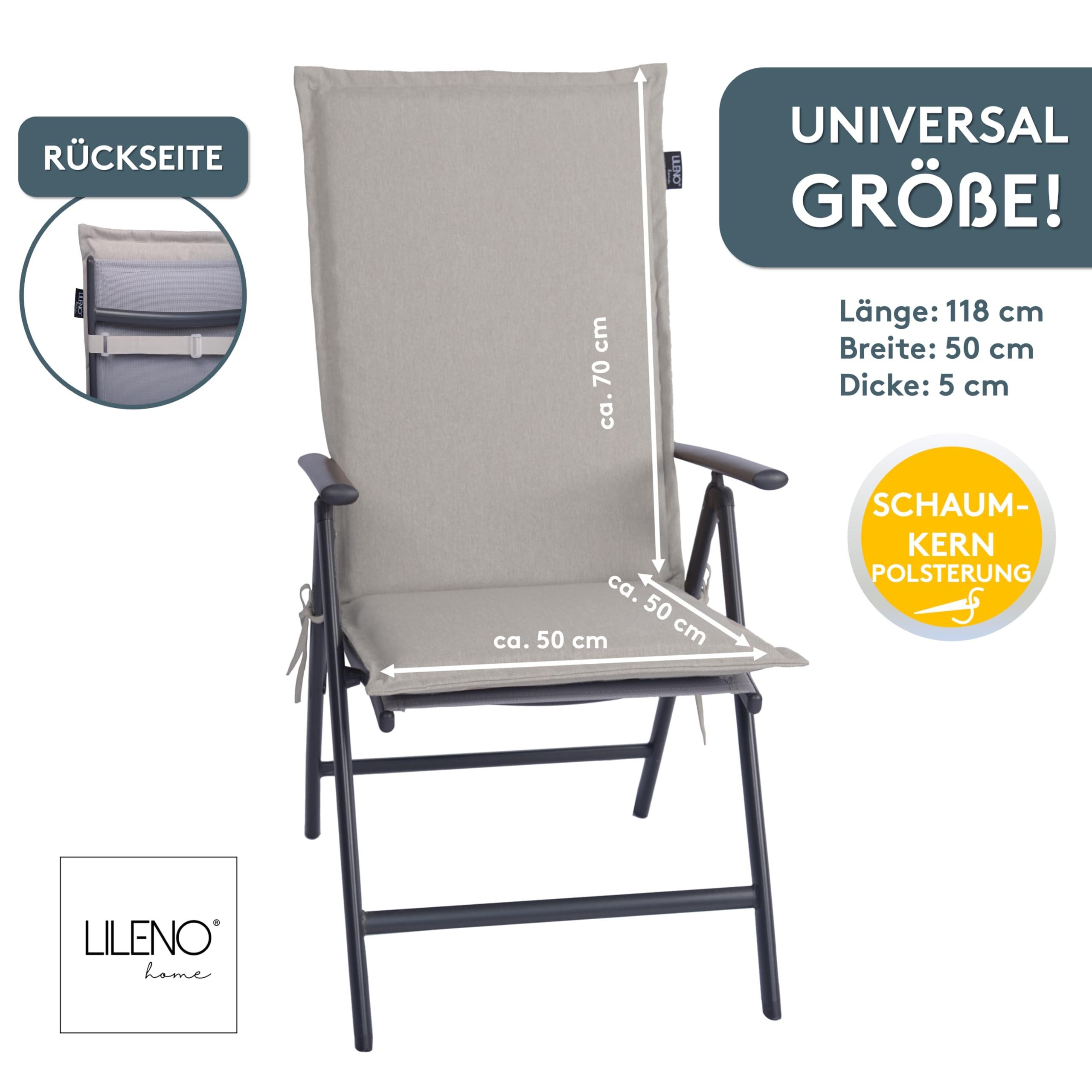 LILENO HOME Hochlehnerauflage Gartenstuhl Auflage, bequeme günstig online kaufen