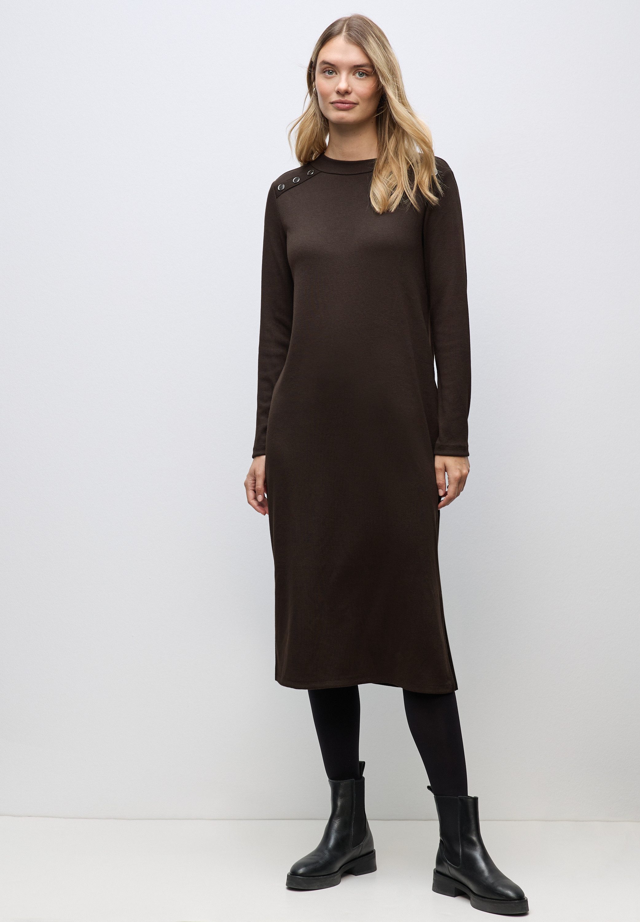 STREET ONE Midikleid in Unifarbe günstig online kaufen