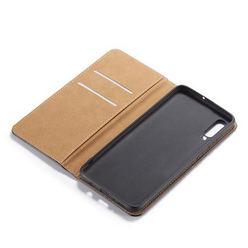 FITSU Handyhülle Handytasche für Samsung Galaxy A70 Hülle Schwarz 6,7 Zoll, Flipcase für Samsung A70 Handyhülle, Handytasche mit Kartenfach