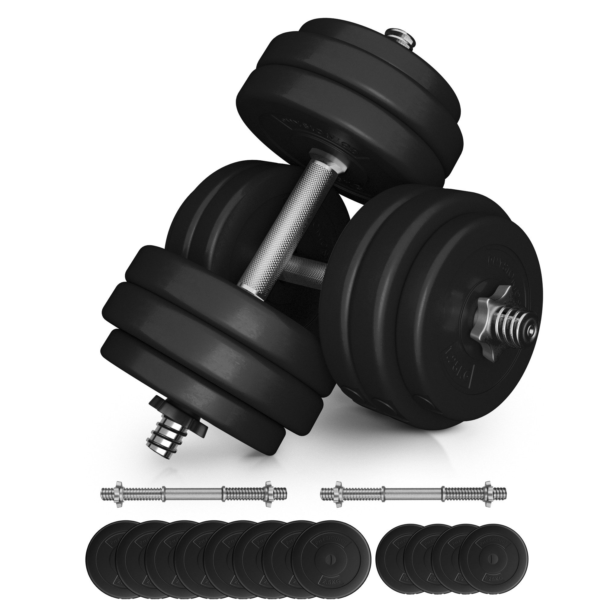 Hantel-Set Kurzhantel Set 30 kg (2 x 15 kg) Ø 25 mm - Hantelstangen, Kurzhanteln