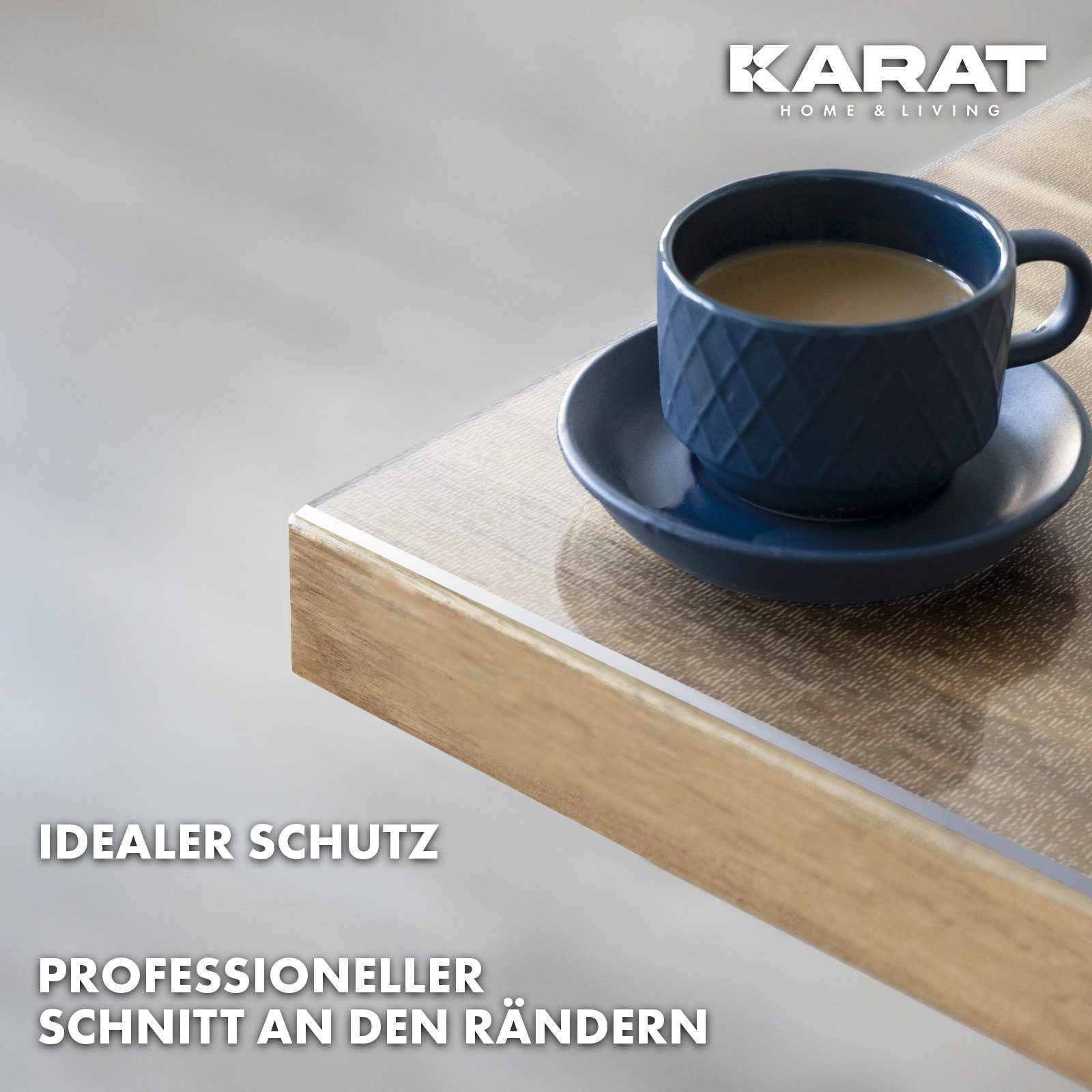 Karat Tischdecke Mattiert transparent Crystal – PVC Tischschutzfolie für Innen & Außen, zuschneidbare & robust Tischauflage, geruchlose Tischdecke – Bild 5 von 5