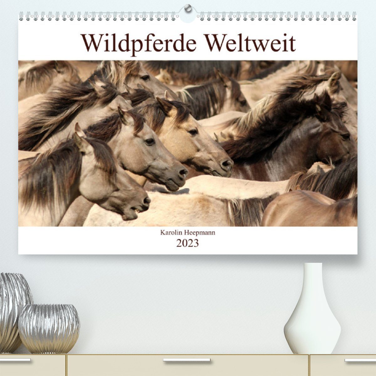 CALVENDO Wandkalender Wildpferde Weltweit (Premium, hochwertiger DIN A2 Wandkalender 2023, Kunstdruck in Hochglanz)