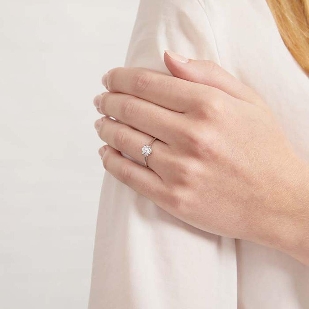 JEWLIX Verlobungsring 9K Weißgold Verlobungsring mit Zirkoniabesatz von JEW günstig online kaufen