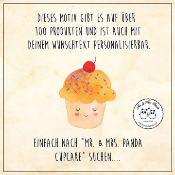 Mr. & Mrs. Panda Dekobecher Cupcake - Weiß - Geschenk, Metall-Tasse, XL Emaille Tasse, Gute Laune (1 St), Bruchsicher & robust