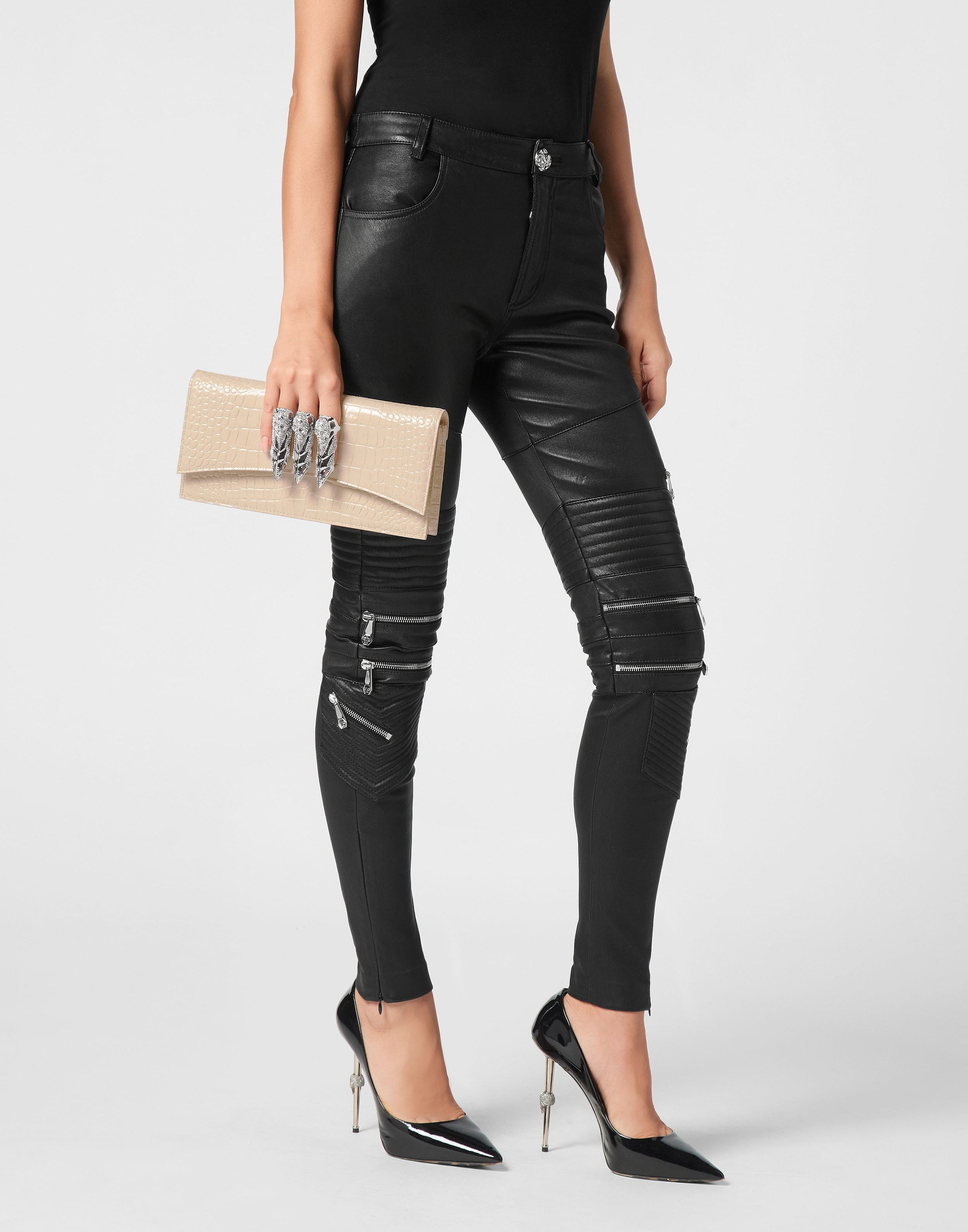 PHILIPP PLEIN Handtasche Gothic Plein Crocco Geprägt