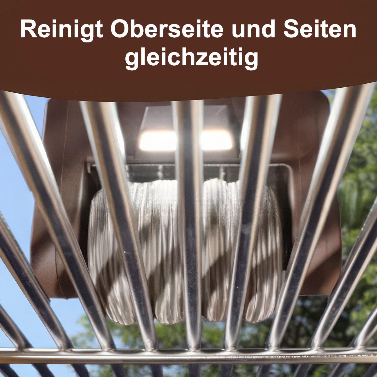 DOPWii Elektro-Oberflächenbürste Elektrischer Grillreiniger mit LED-Licht – Kein Vorheizen, Grillbürste, 1-tlg., Reinigungsbürste,Spülmaschinenfest, für Outdoor BBQ