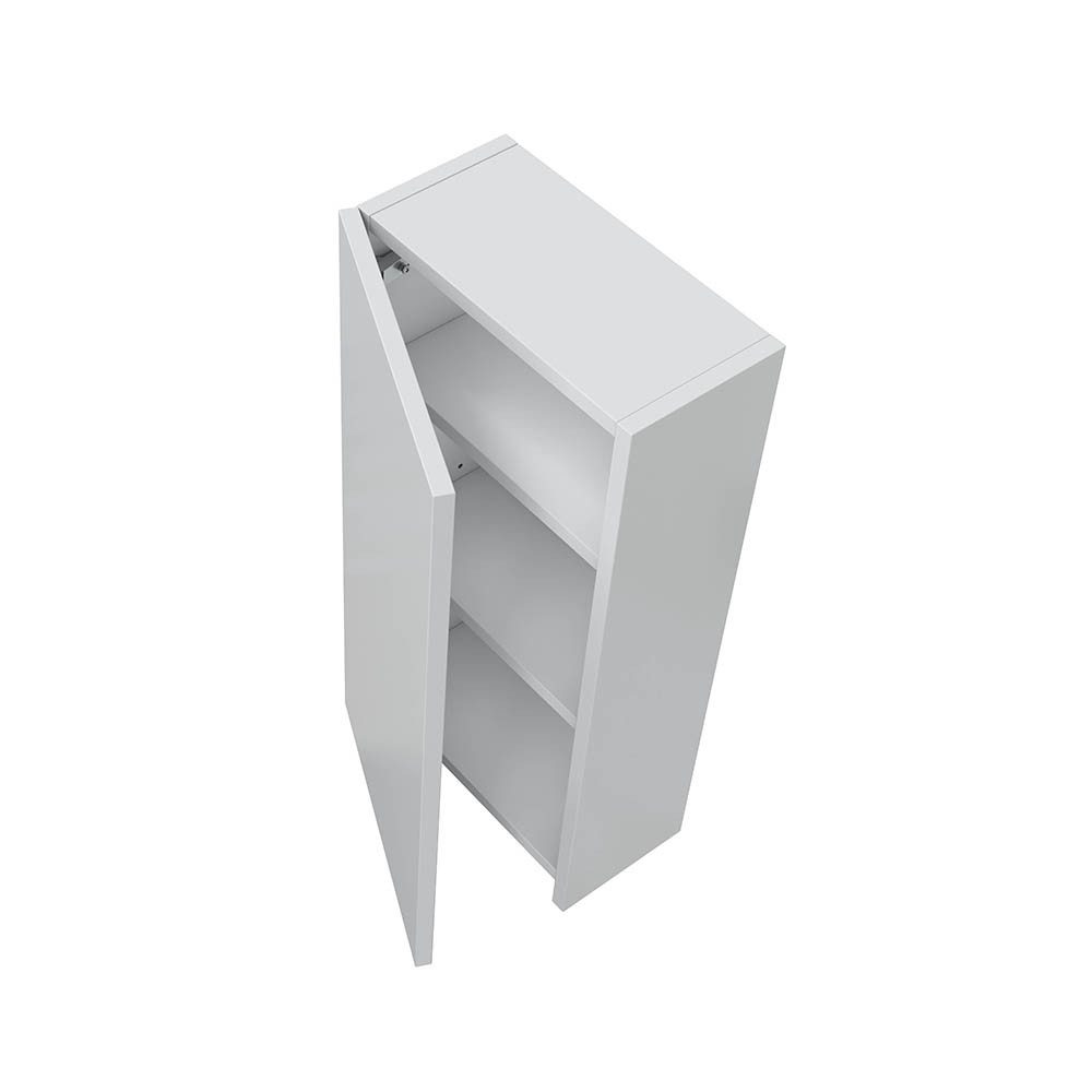 FORES HABITAT Hängeschrank 1 Tür, 2 Böden, in Weiß glänzend - 30x60x16 (BxHxT) – Bild 3 von 4