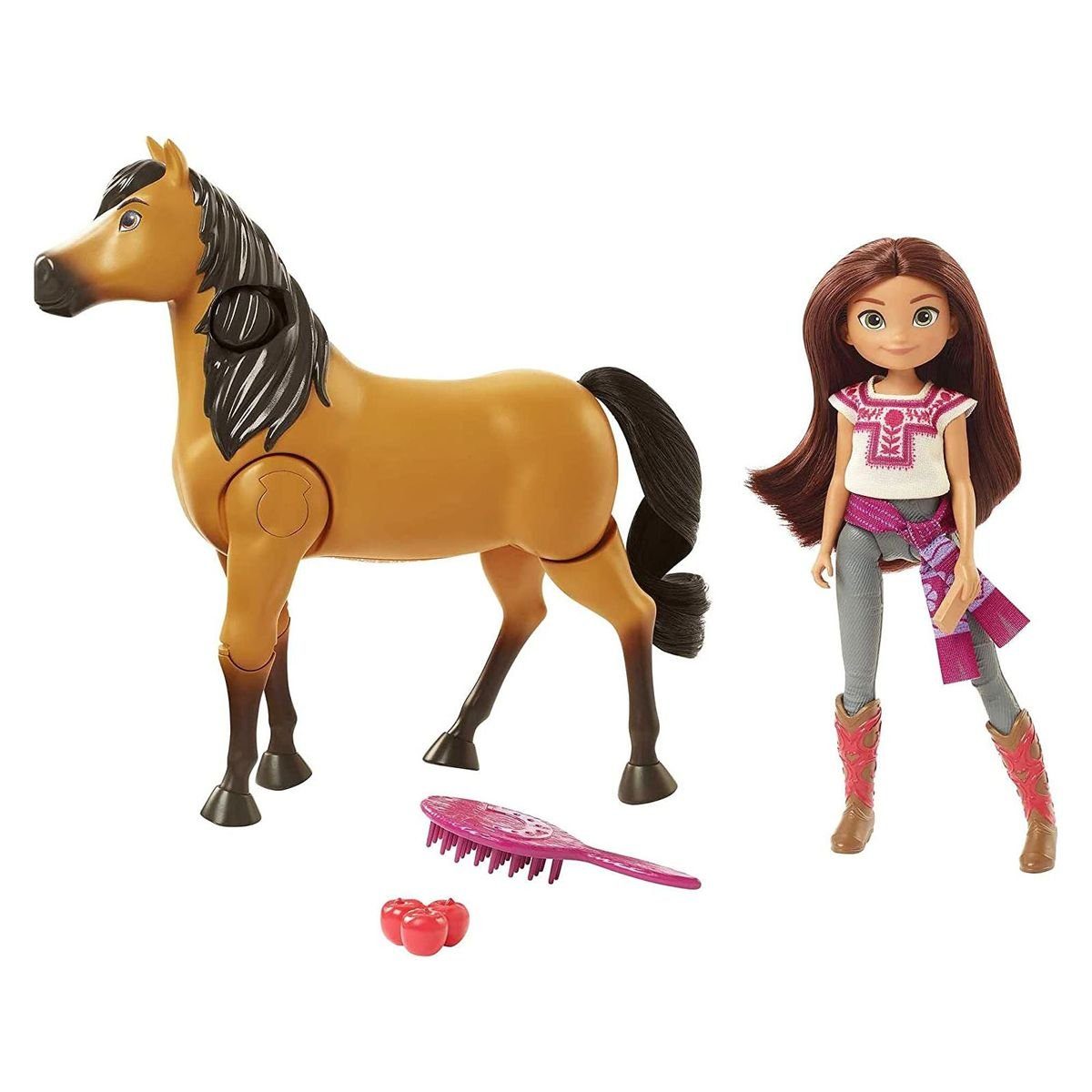 Mattel® Ляльки Accessoires-Set Mattel GXF95: DreamWorks Spirit - Puppe + Pferd, Lucky und Spirit, Rei
